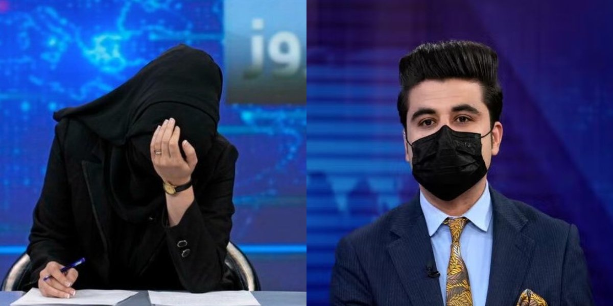 Taliban ask female TV anchors to cover faces, male anchors wear face masks in solidarity