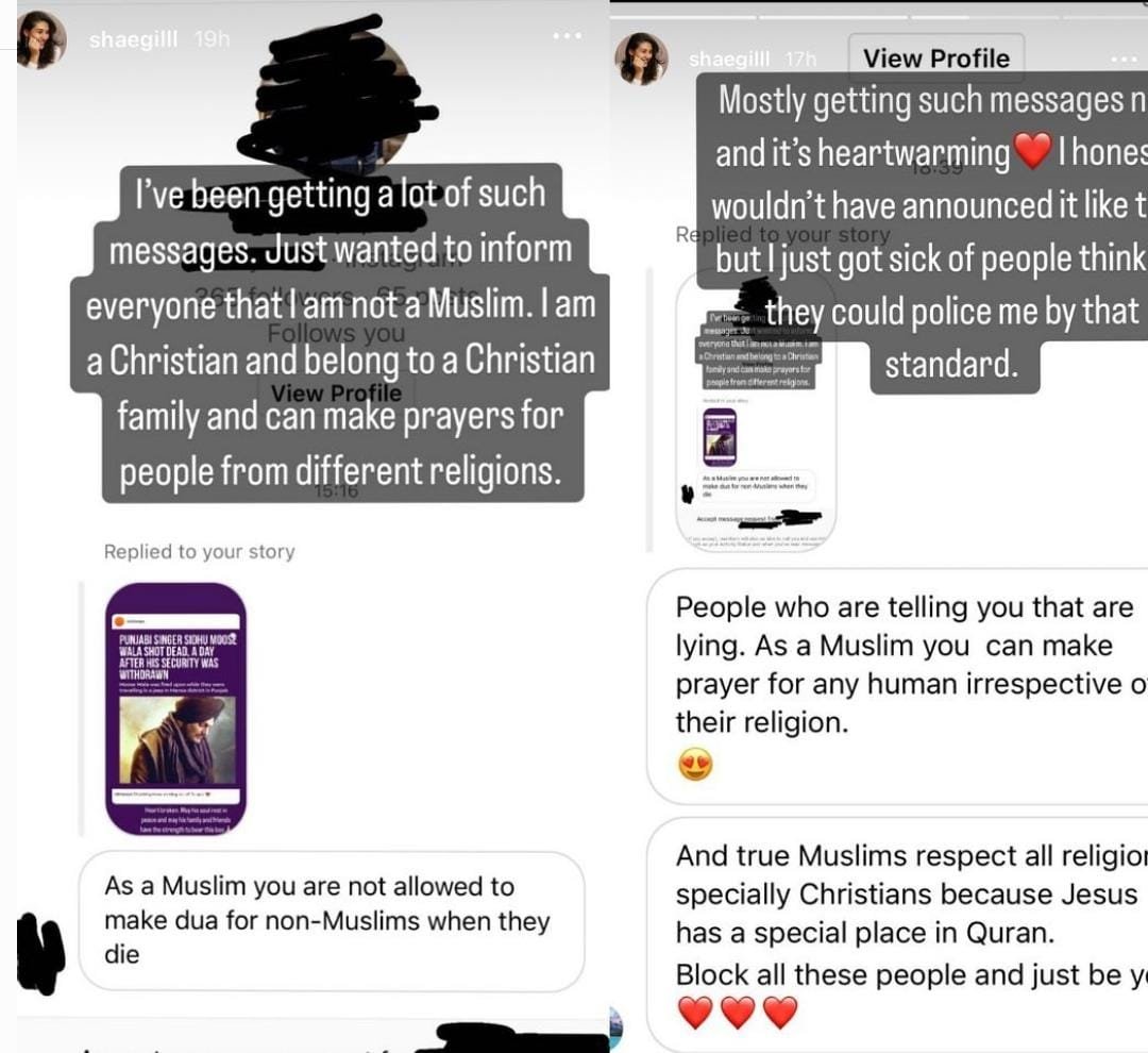 Shae Gill hits out at trolls for scolding her on prayers for Sidhu Moose Wala