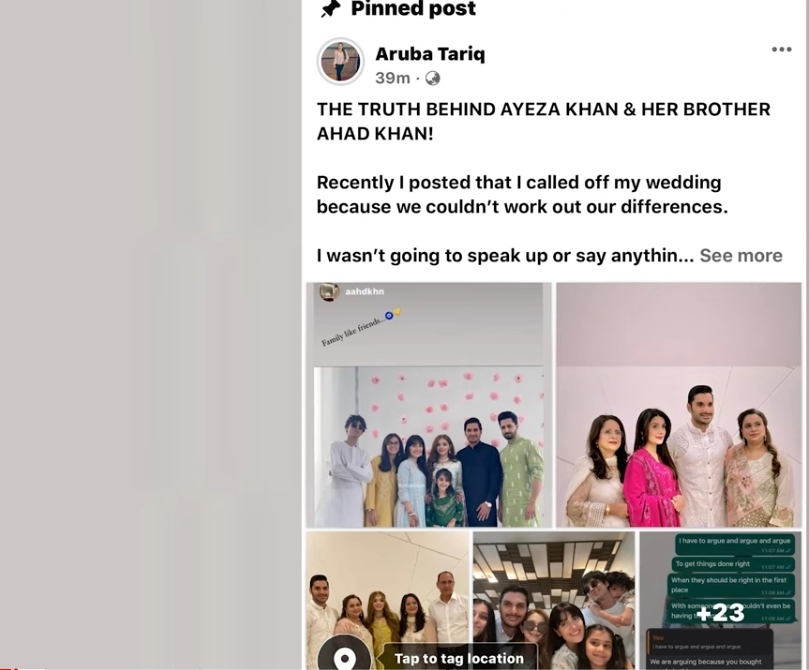 Aruba Tariq makes revelations about superstar Ayeza Khan