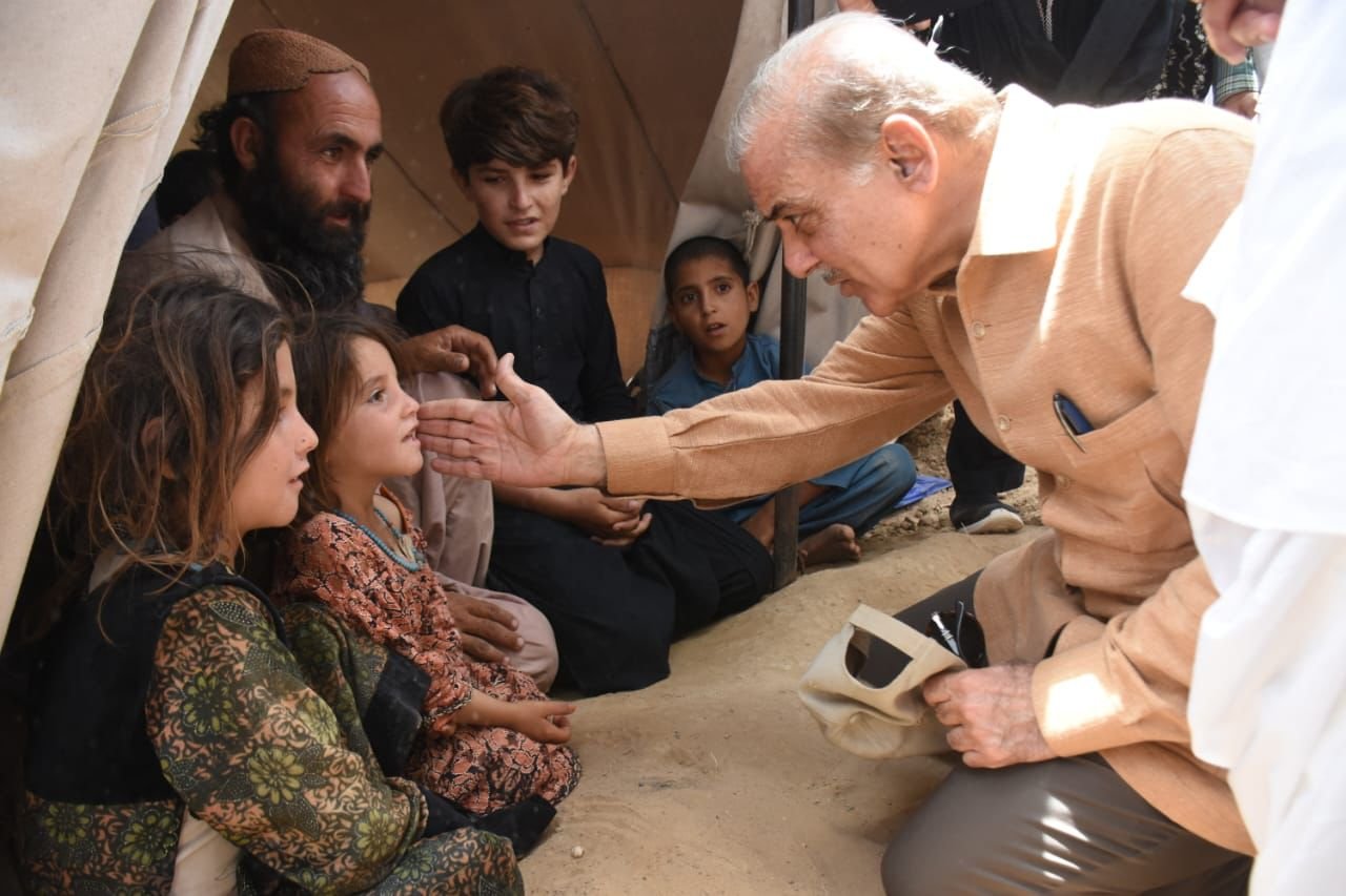 PM Shehbaz visits flood-hit Balochistan, orders immediate compensation
