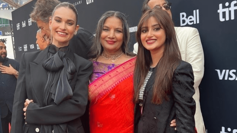 

<p>Photo: Shabana Azmi/Instagram</p>
<p>“/></figure>
<p>As fans eagerly await the movie’s release, celebrities such as  Mahira Khan, Sanam Saeed, Saboor Aly and Shehzad Roy congratulated Sajal on her Hollywood debut. </p>
<figure class=