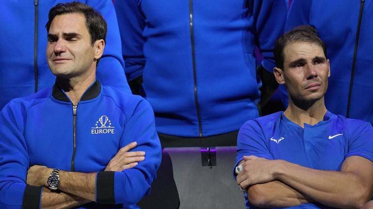 Rafael Nadal fails to hold his tears as Roger Federer bids emotional farewell to tennis