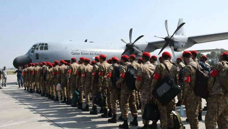 Pakistan Army contingent leaves for Qatar to provide assistance during FIFA 2022