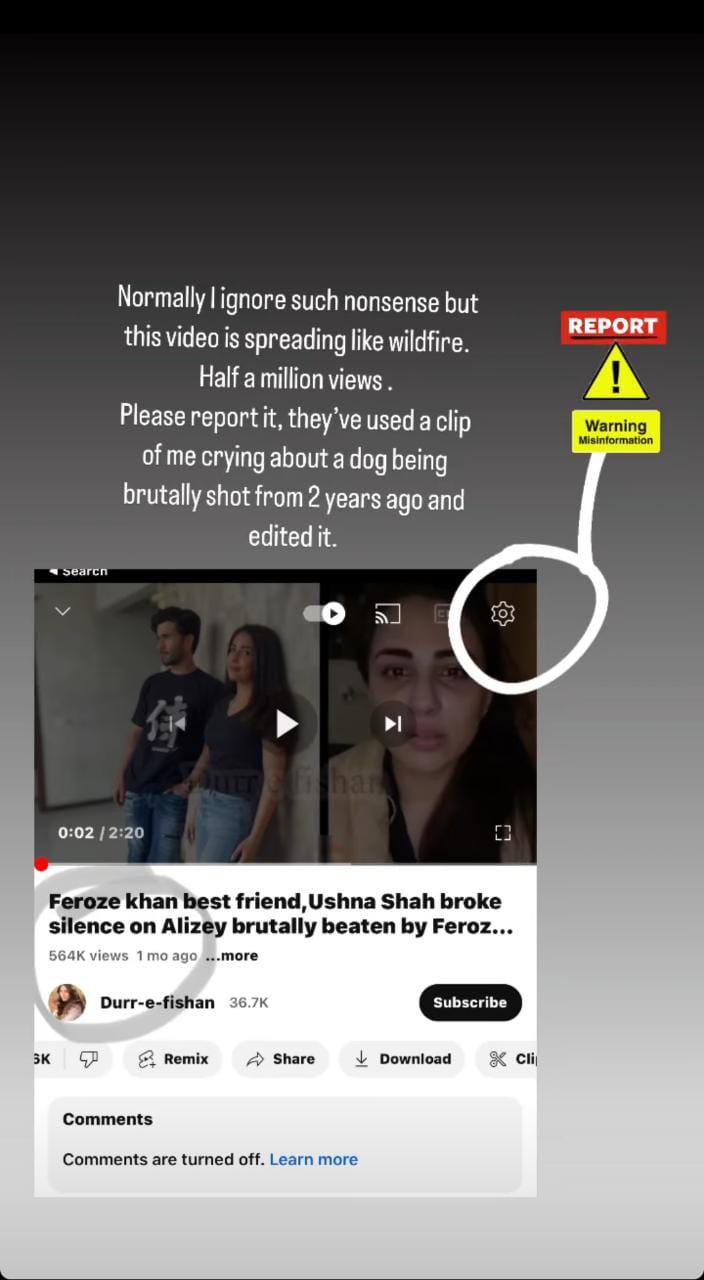 Ushna Shah breaks silence on her morphed viral video, requests netizens to report it