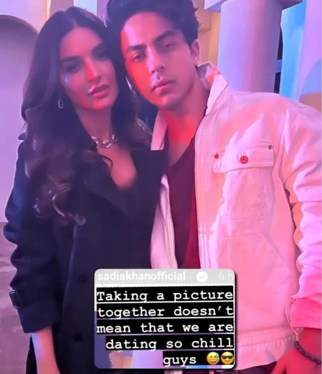 Sadia Khan breaks silence on allegedly dating Aryan Khan
