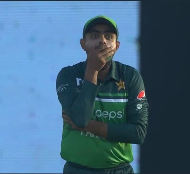 Babar Azam’s hilarious reaction has launched a string of memes across the internet