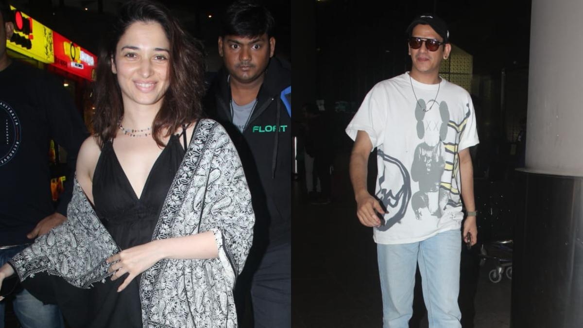 Tamannaah and Vijay Varma return to Mumbai after partying in Goa. Watch -  India Today