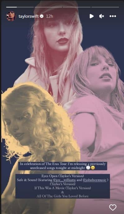 Taylor Swift drops three surprise songs ahead of Era tour