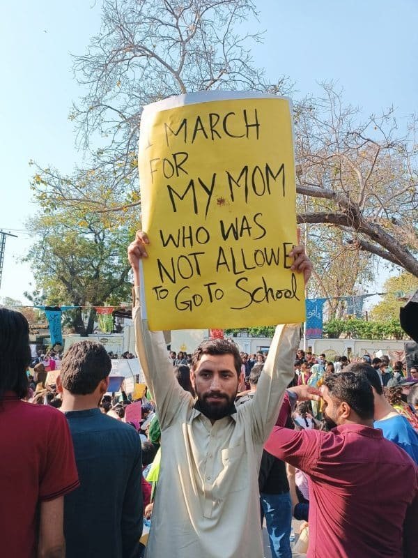 Man behind viral Aurat March poster shares inspiring story about his mother