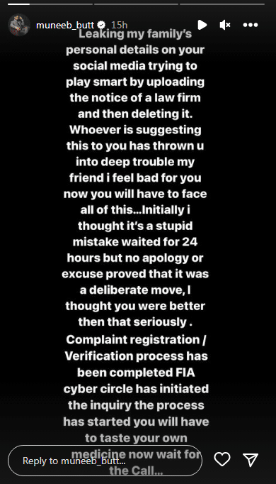 Feroze Khan sends public apology to fellow actors for leaking confidential information