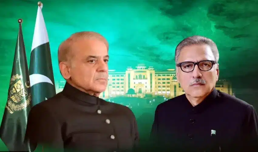 Shehbaz, Arif Alvi lock horns on caretaker PM appointment