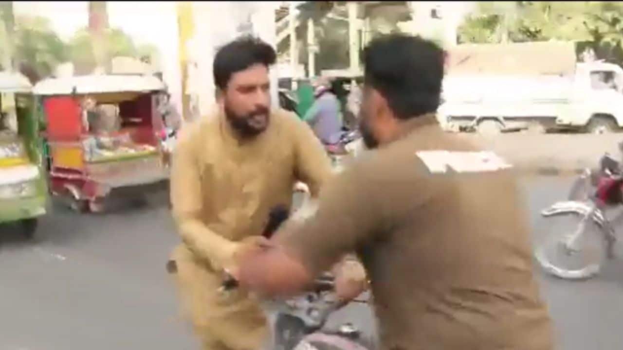 Punjab Police says officer seen beating journalist is mentally ill, receiving treatment