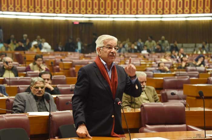 Shehbaz, Dar should return to Pakistan immediately, says Khawaja Asif