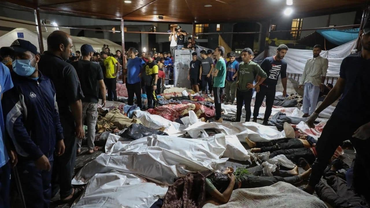 ISRAEL CELEBRATES ATTACK ON HOSPITAL, LATER BLAMES HAMAS FOR ATROCITY