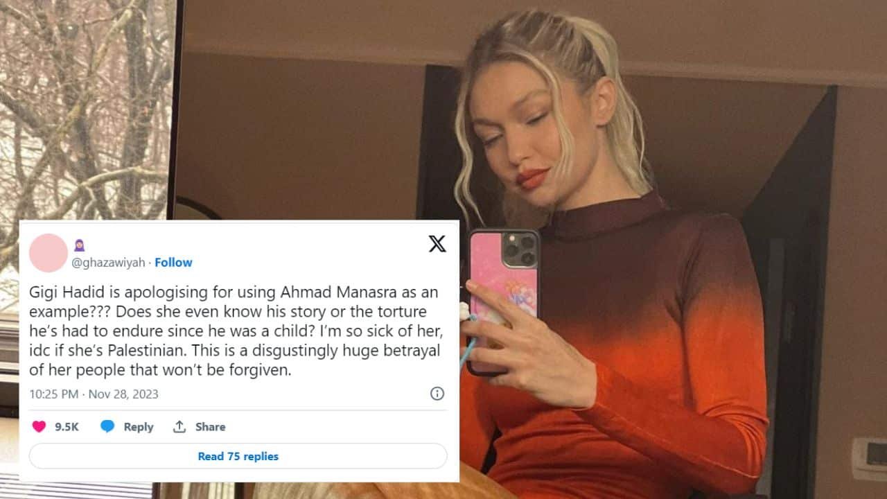 Twitter users outraged after Gigi Hadid apologises for Ahmad Mansara story, calls it ‘wrong example’