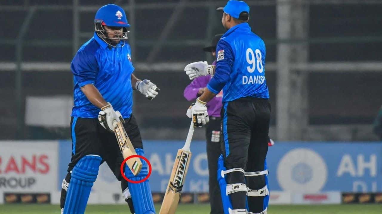 Azam Khan fined for putting Palestinian flag on bat