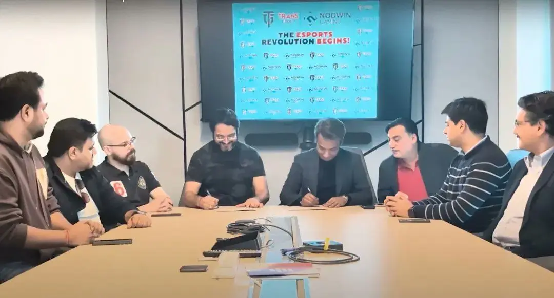 Akshat Rathee, co-founder and managing director of NODWIN Gaming, and Rao Usman Hashim, Chief Operating Officer (COO) of Trans Group