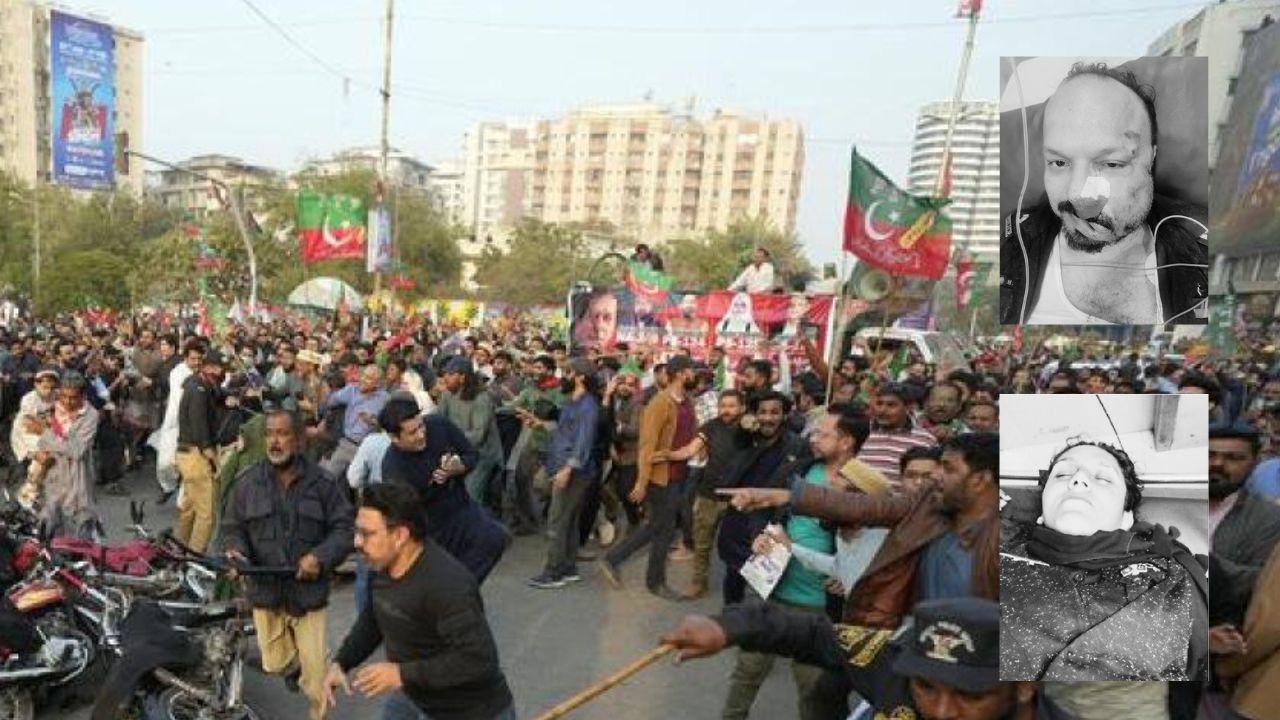 Clashes between PTI workers and police amid general elections