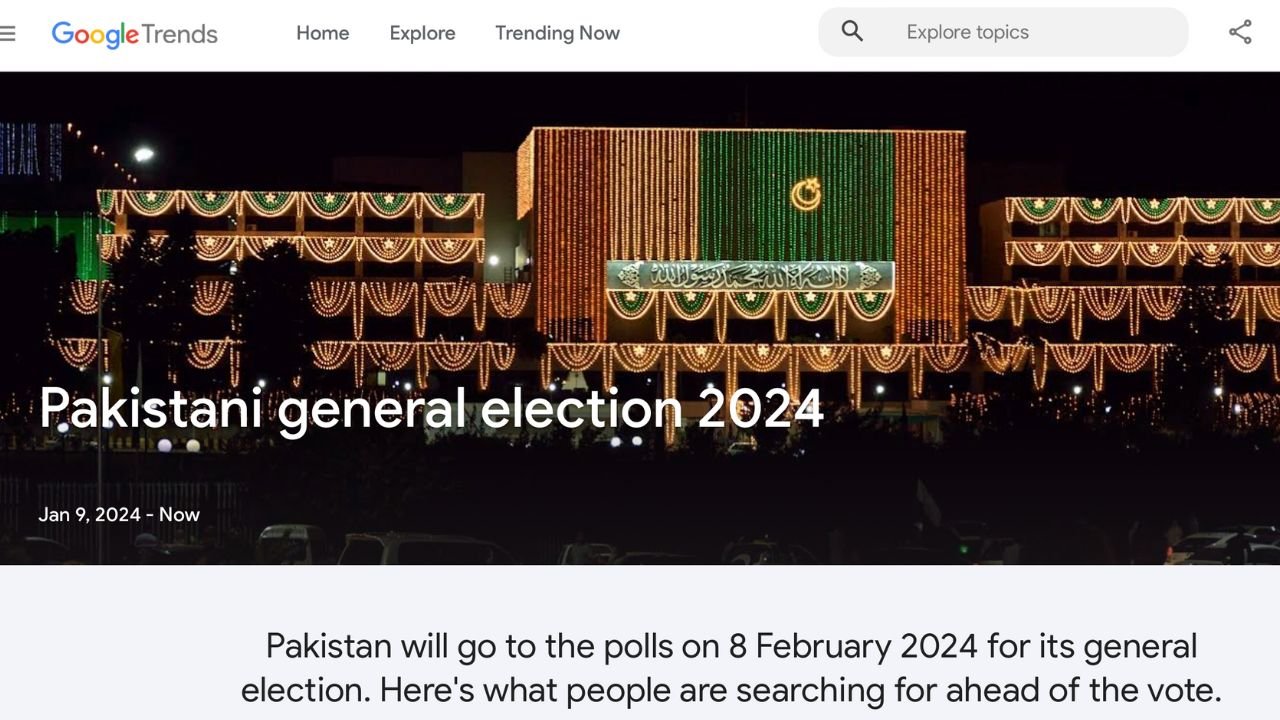 What election-related matters are Pakistanis searching on Google?