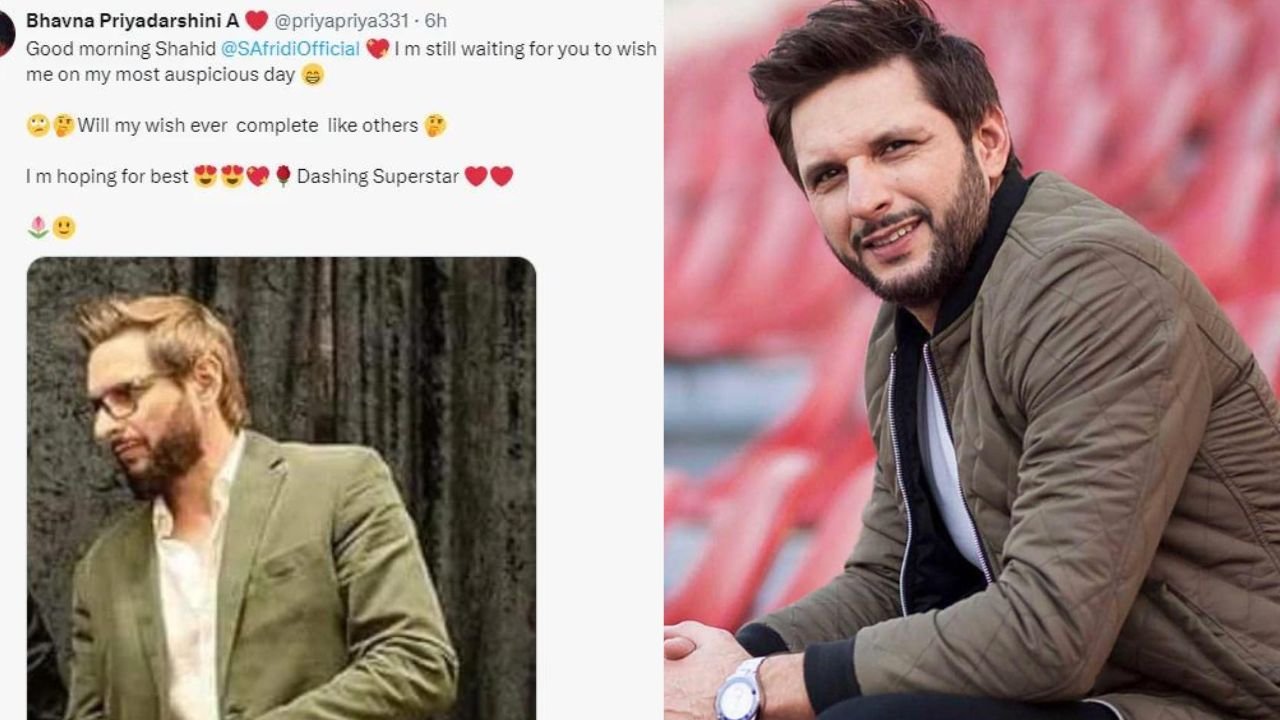 Shahid Afridi fulfills the wish of Indian female fan