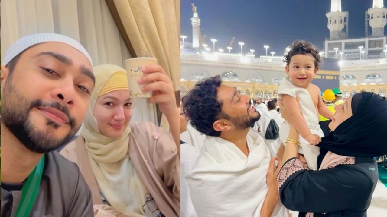 ‘Little prince’s first salaam to the world’, Gauahar Khan takes son for Umrah