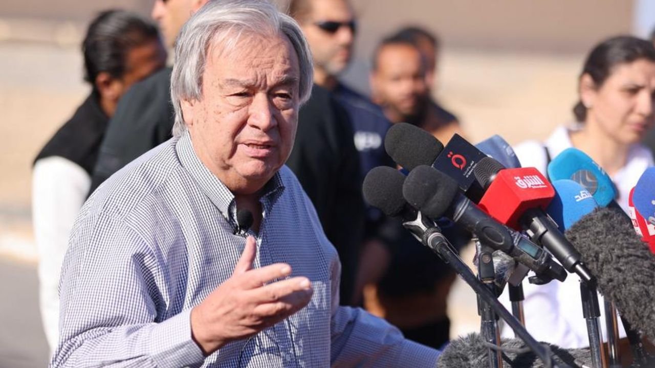 UN chief, at Gaza crossing, urges end to ‘nightmare’ of war