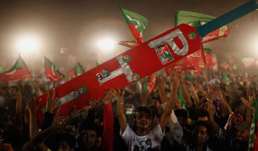 PTI wants  EU to public report on February 8 polls
