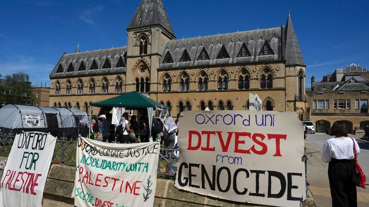 UK police arrest 16 protesting against Israeli genocide of Gaza at Oxford University