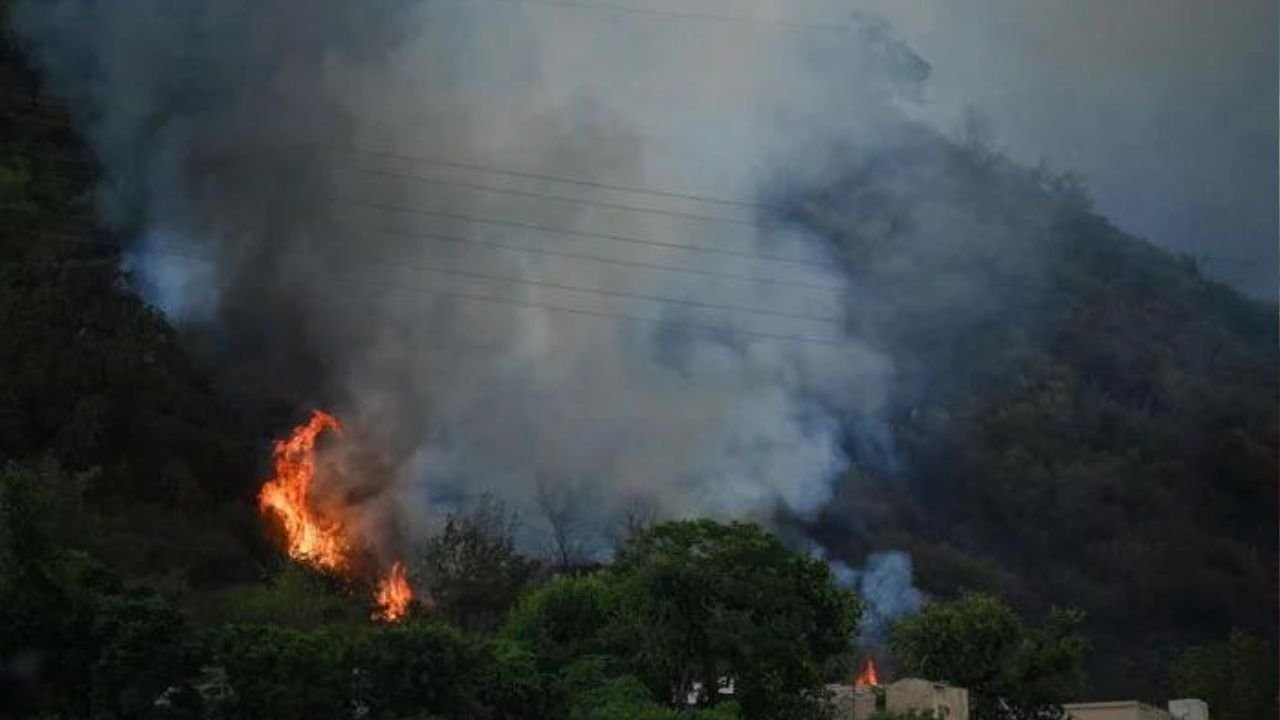 Severe fire spreads in Margalla Hills once again