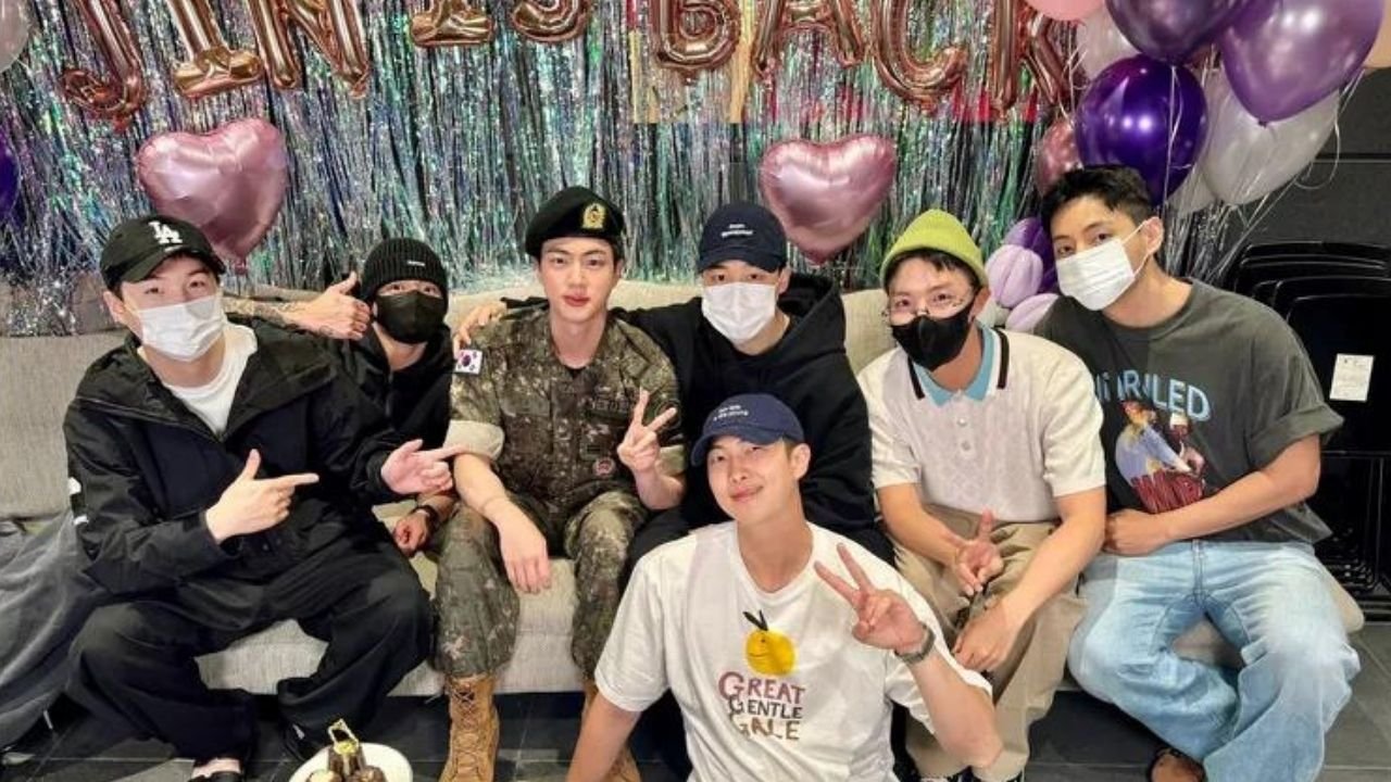 Jin reunites with BTS after completing military service