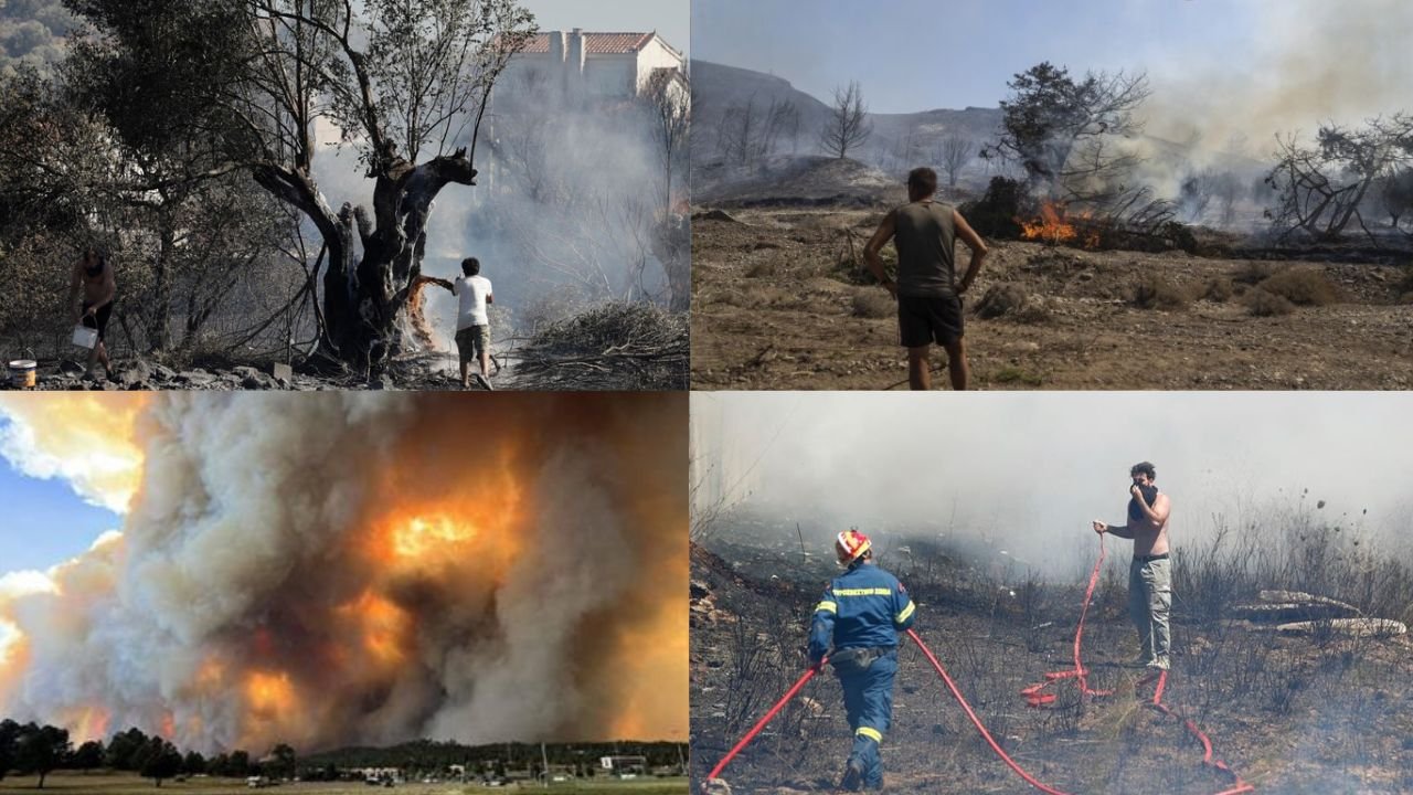 Anger after fireworks trigger Greek forest fire
