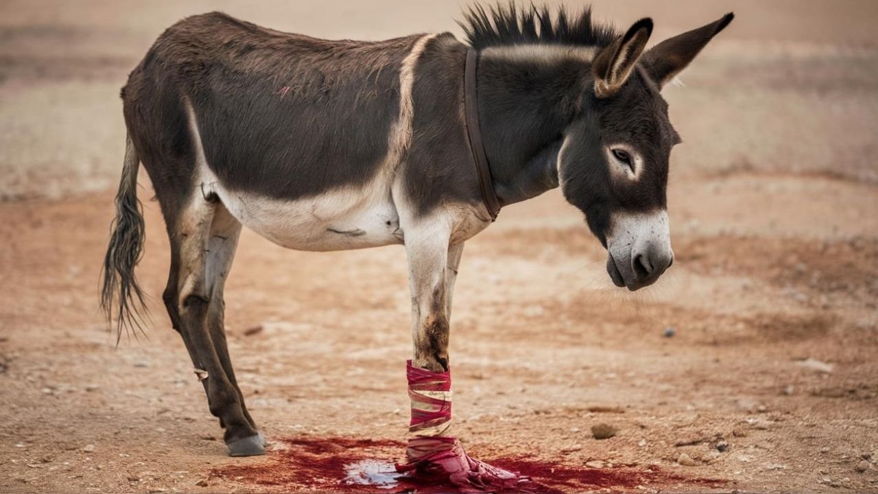 Landlord in Sindh cuts donkey’s leg for entering his stable