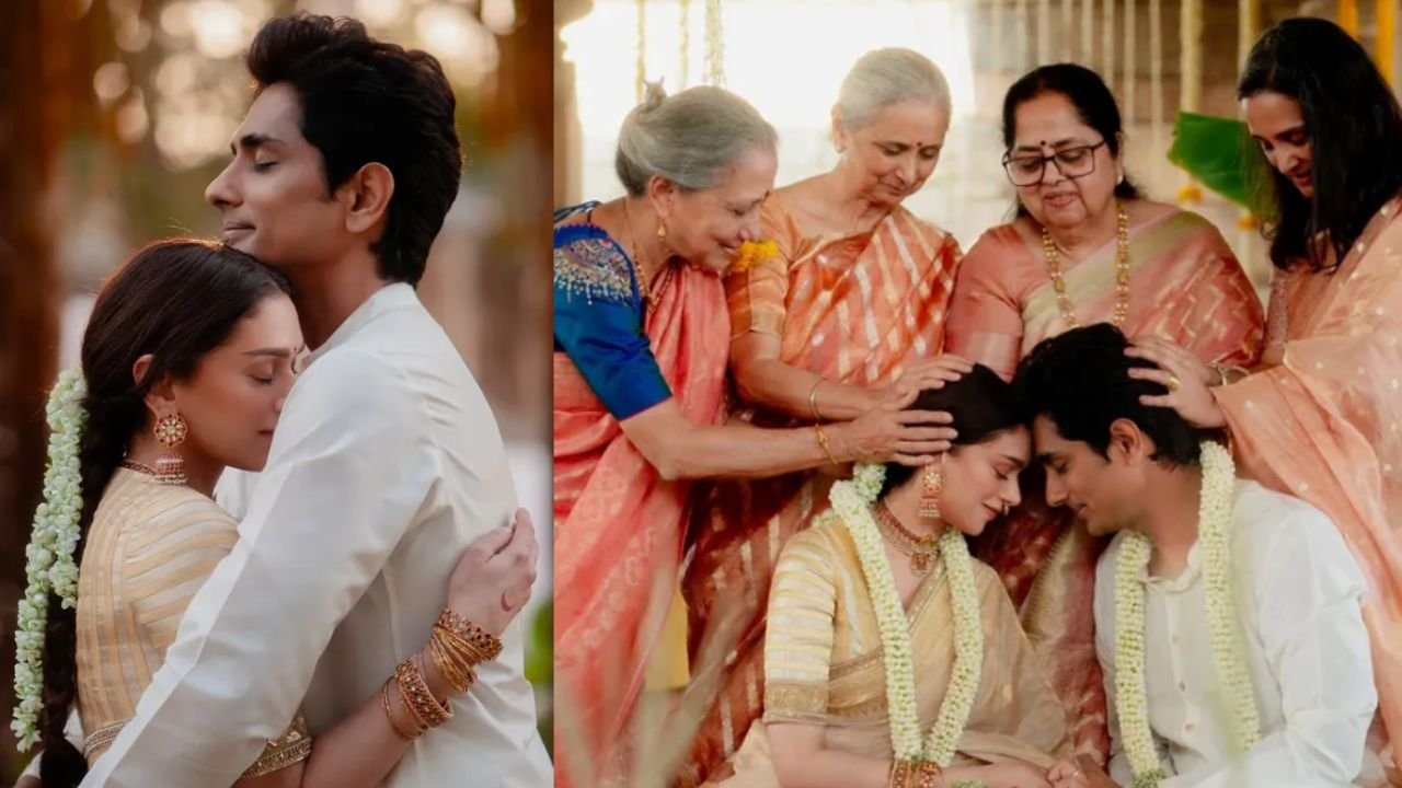 In pictures: Aditi Rao marries Siddharth in spectacular location