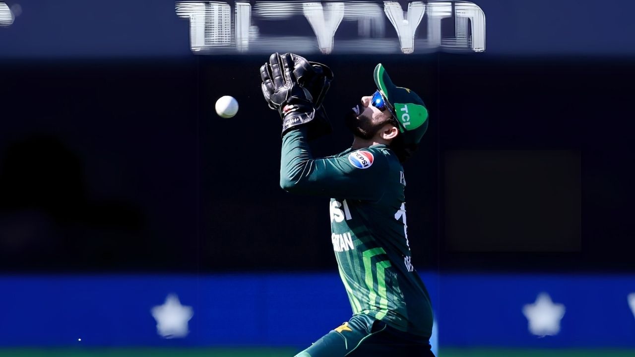 Muhammad Rizwan equals record for most catches in a match