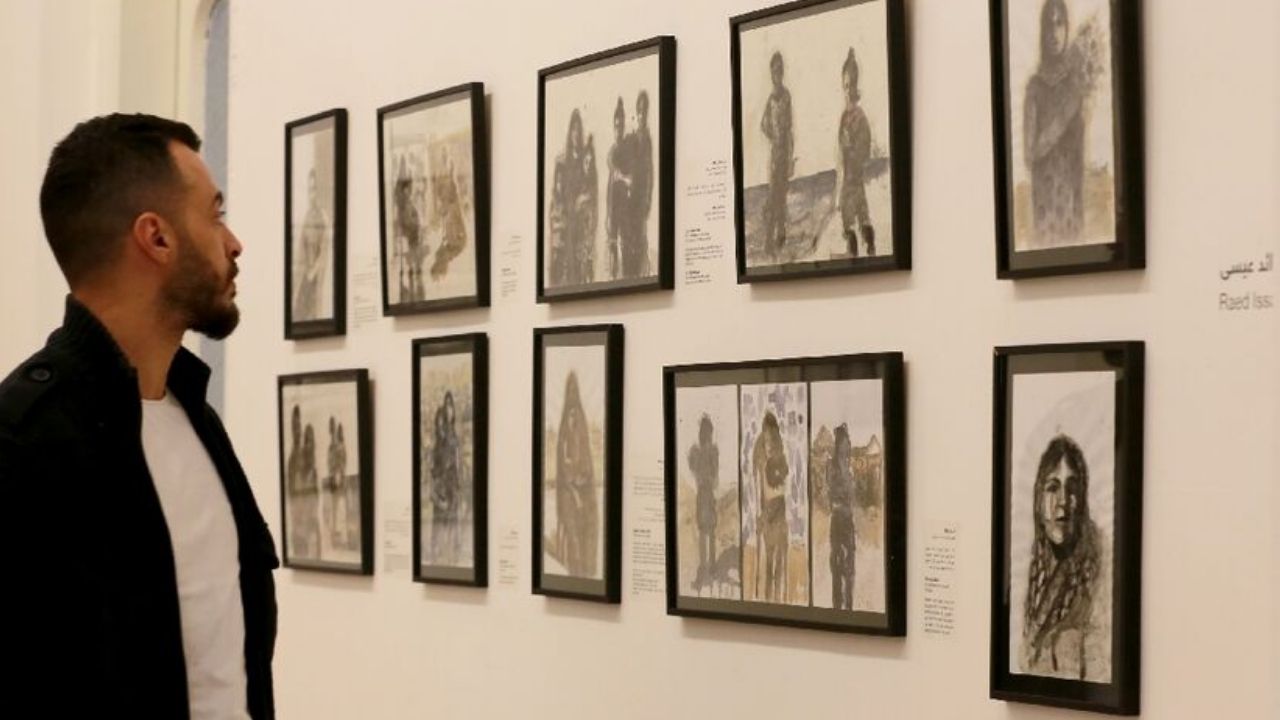 Portraits of pain: smuggled Palestinian art shows trauma of Gaza