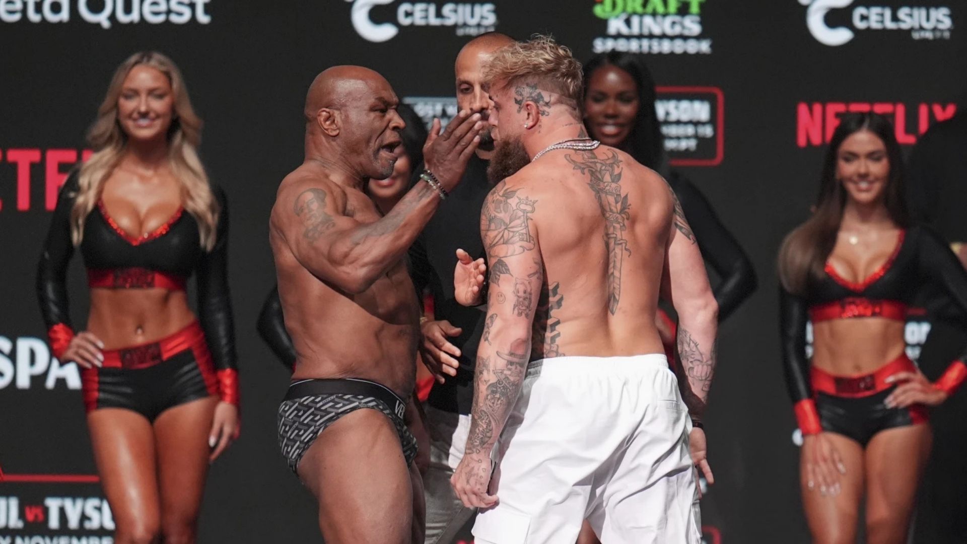 Mike Tyson slaps Jake Paul ahead of much-hyped fight