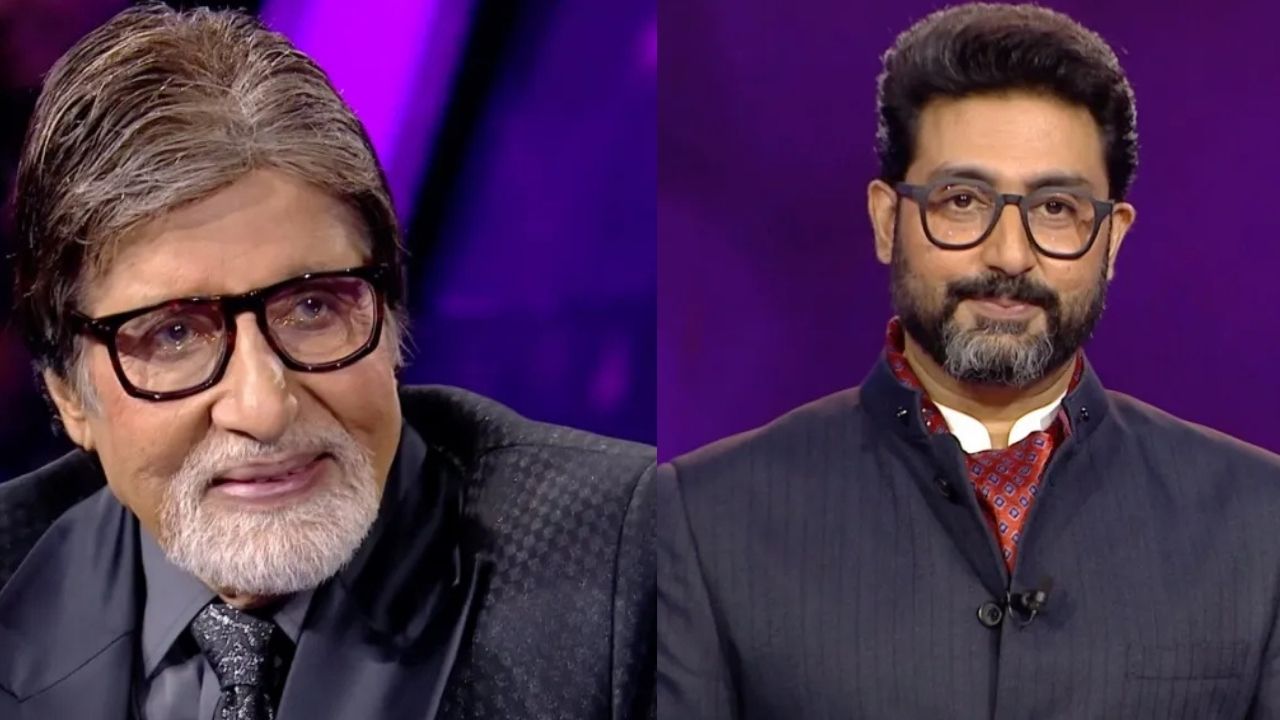 Amitabh Bachchan says ‘mistake’ inviting son Abhishek to KBC