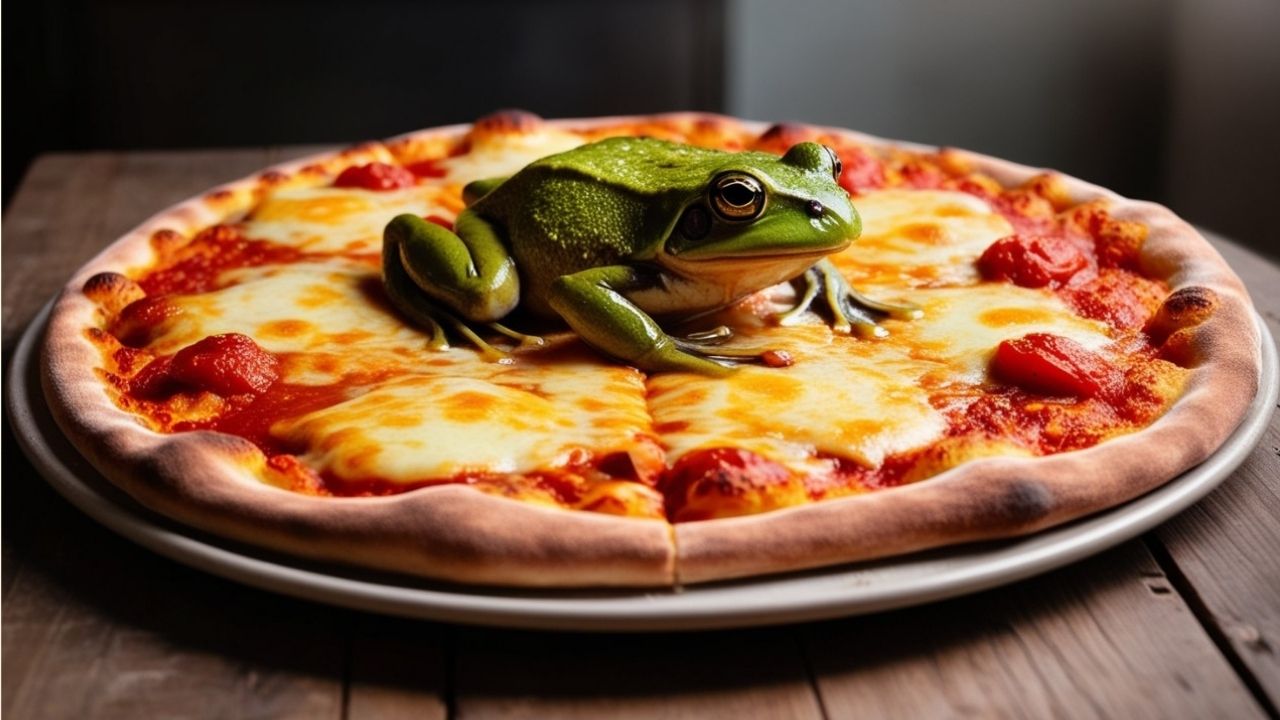 Chinese Pizza Hut introduces deep fried pizza with frog topping